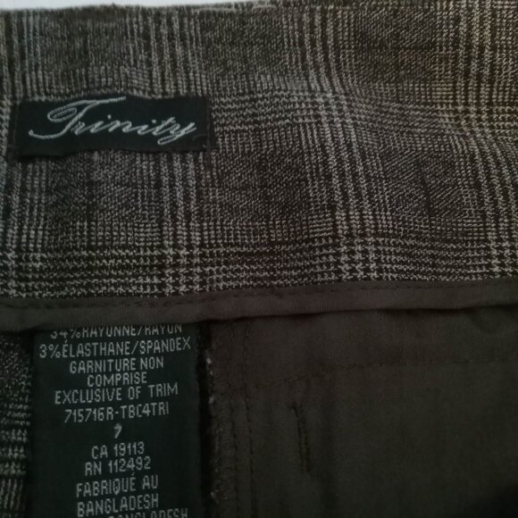 Hippie pants with checks and thin lines in shades of brown and black - Picture 6 of 9